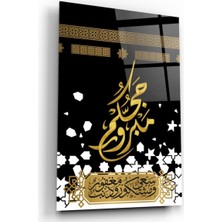 Kırmızı Ayı Kabe Cam Tablo