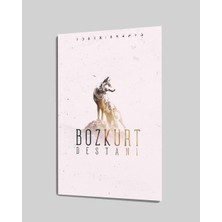 Kırmızı Ayı Bozkurt Cam Tablo