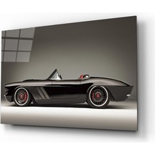 Kırmızı Ayı Araba Cam Tablo