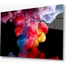 Kırmızı Ayı Cam Tablo