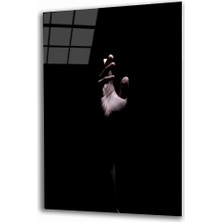 Kırmızı Ayı El Cam Tablo