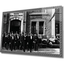 Kırmızı Ayı Atatürk Cam Tablo