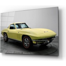 Kırmızı Ayı Araba Cam Tablo