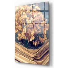 Kırmızı Ayı Gül Cam Tablo