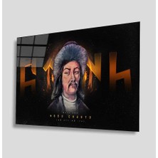 Kırmızı Ayı Türklük Cam Tablo