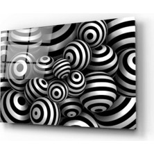 Kırmızı Ayı Soyut Cam Tablo