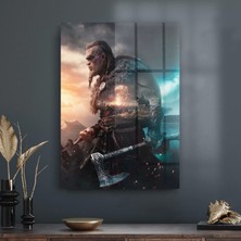 Decovetro Cam Tablo Assassin's Creed Renkli Valhalla 50X70 cm