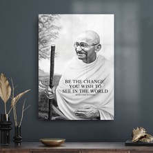 Decovetro Cam Tablo Mahatma Gandhi 70X100 cm