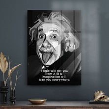 Decovetro Cam Tablo Albert Einstein Funny 70X100 cm
