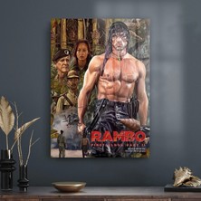 Decovetro Cam Tablo Rambo Film Afiş 70X100 cm