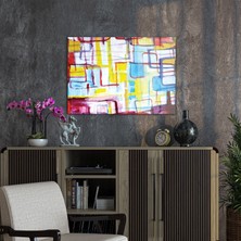Decovetro Cam Tablo Soyut Geometrik Çizgiler 70X100 cm