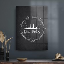 Decovetro Cam Tablo Yazılı Gri Yüzüklerin Efendisi 70X100 cm