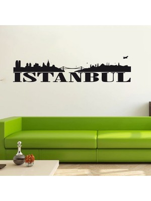 Reysa Tasarım Istanbul Duvar Sticker Siyah 21X5 cm