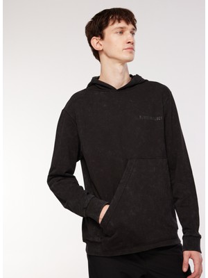 Black On Black Kapüşon Yaka Yıkamalı Antrasit Erkek Sweatshirt B3WM-SWT72