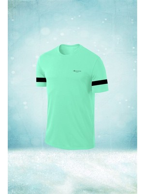 Poseidon Storm Erkek Su Yeşili  Dri-Fit Kumaş Baskısız Yuvarlak Yaka Kısa Kol Tişört S-3xl