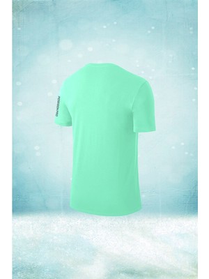 Poseidon Storm Erkek Su Yeşili Dri-Fit Kumaş Sıfır Yaka Kısa Kol Konforlu T-Shirt  S-3xl