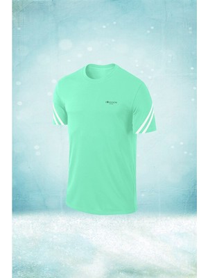 Poseidon Storm Erkek Su Yeşili  Dri-Fit Kumaş  Bisiklet Yaka Sporcu Günlük T-Shirt  S-3xl