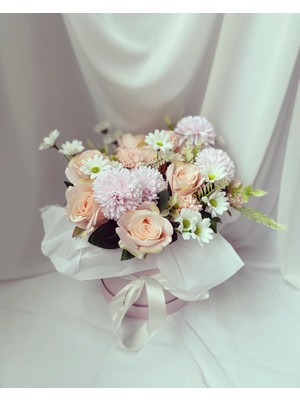 Z&B Flowers Sevgiliye hediye Silindir Pembe Kutuda Çiçek sevgiliye Hediye soft Çiçekler doğum Günü içinden Geldi Yapay Çiçek