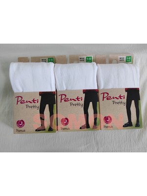Penti Kız Çocuk Pamuk Külotlu Çorap ( Pretty Pamuklu Külotlu Çorap ) 3'lü