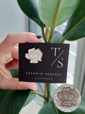 Tasarım Sentezi Rozet Metal Broş Yaka Okul Çantası Kıyafet Takı Aksesuar Çanta Gül Çiçek Klipsli Rozet Mini