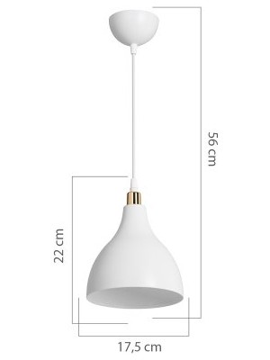Ag Light Design Beyaz Sarkıt Avize Salon Mutfak Koridor Yatak Odası Lamba