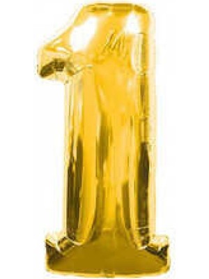 Hayaller Dükkanı Folyo Balon Rakam 1 Altın 32INC Pk:1