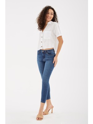 Fashion Friends Kadın Jean Pantolon Mavi 23K0565K1