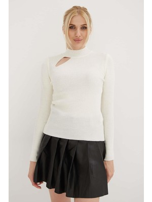 Fashion Friends Kadın Kazak Ekru 23K0167K1