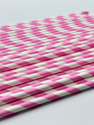 Pars Mum Kağıt Pipet 100 Adet Çap:6 mm Uzunluk:20 Cm- Doğayla Dost Geri Dönüştürülebilir Kağıt Pipet