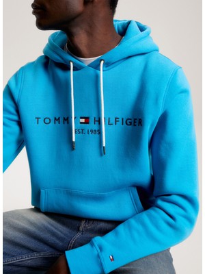 Tommy Hilfiger Kapüşon Yaka Mavi Erkek Sweatshırt MW0MW11599CZU