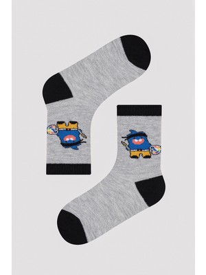 Erkek Çocuk Monster Modes 4 lü Soket Çorap