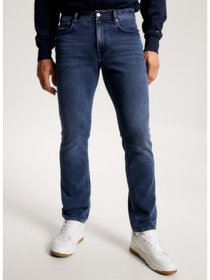 Tommy Hilfiger Normal Bel-Paça Slim Fit Siyah Erkek Denim Pantolon MW0MW333601BM