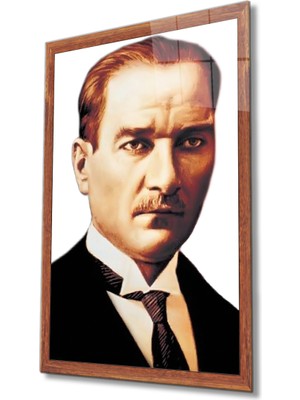 Kırmızı Ayı Atatürk Cam Tablo