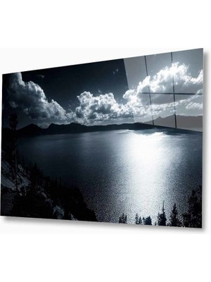 Kırmızı Ayı Doğa Cam Tablo