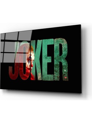 Kırmızı Ayı Joker  Cam Tablo
