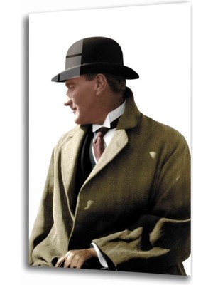 Kırmızı Ayı Atatürk Cam Tablo