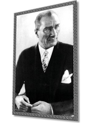 Kırmızı Ayı Atatürk Cam Tablo