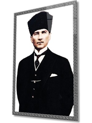 Kırmızı Ayı Atatürk Cam Tablo