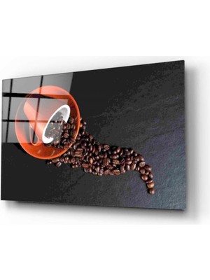 Kırmızı Ayı Kahve Cam Tablo