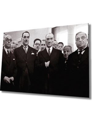 Kırmızı Ayı Atatürk Cam Tablo