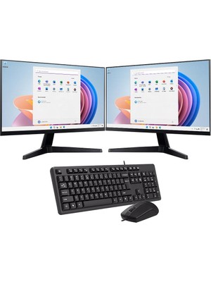 ROWORK Intel I7 12700 8gb 240GB SSD Çift 24" Monitörlü Ev ve Ofis Bilgisayarı (Business)