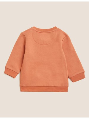 Marks & Spencer Hayvan Desenli Yuvarlak Yaka Sweatshirt