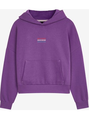 Skechers W Essential Hoodie Sweatshirt Kadın Mor Sweatshirt S232243-499