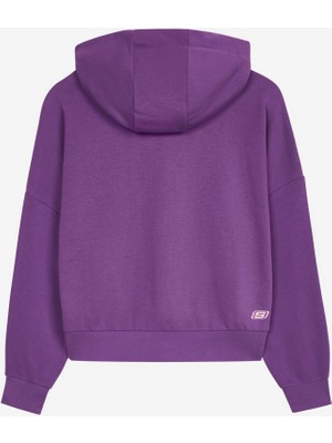 Skechers W Essential Hoodie Sweatshirt Kadın Mor Sweatshirt S232243-499