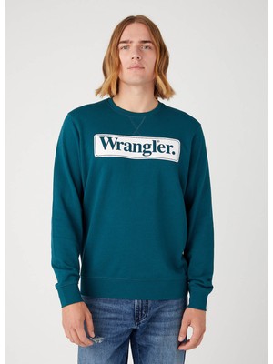 Wrangler Erkek Sweatshirt Koyu Yeşil W6F3I3G03 W6F3I3 Regular