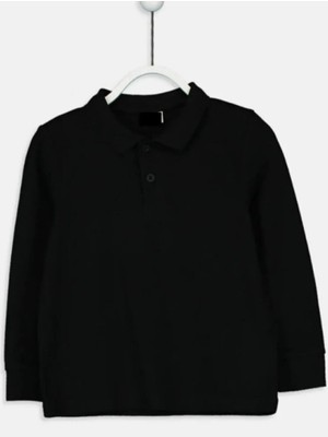 Unisex Çocuk Uzun Kol Polo Yaka Okul T-Shirt