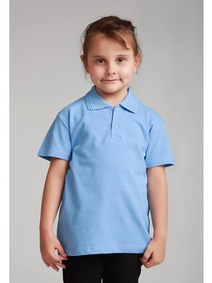 Mavimoure Unisex Çocuk Kısa Kol Polo Yaka Okul T-Shirt