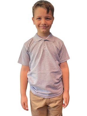 Mavimoure Unisex Çocuk Kısa Kol Polo Yaka Okul T-Shirt