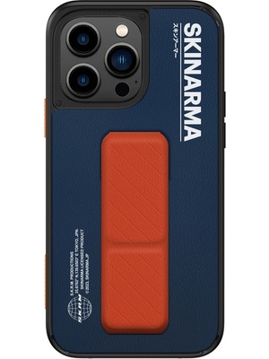 Skinarma Iphone 14 Pro Max Uyumlu Lisanslı Kılıf Standlı Deri Görünümlü Gyo Kapak Mavi
