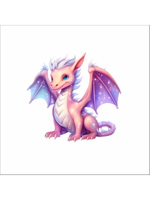 Reysa Tasarım Sevimli Ejder Sticker 7 Duvar Sticker 30X25 cm